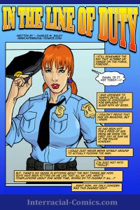 White policewoman - Interracial Comic
